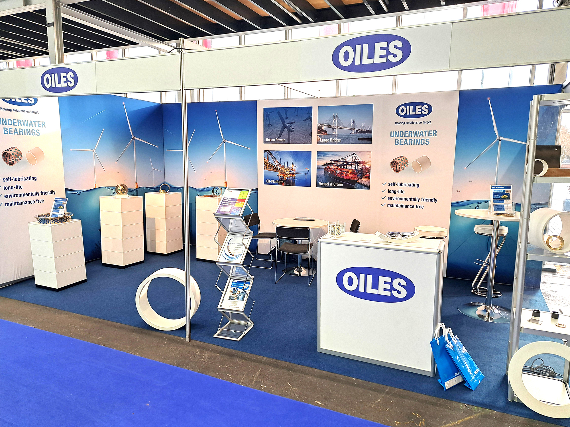 Messebanner für Unterwasserlager OILES Deutschland GmbH