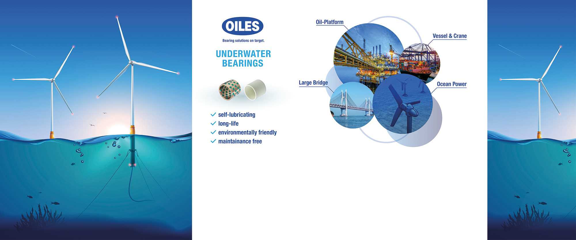 Messebanner für Unterwasserlager OILES Deutschland GmbH