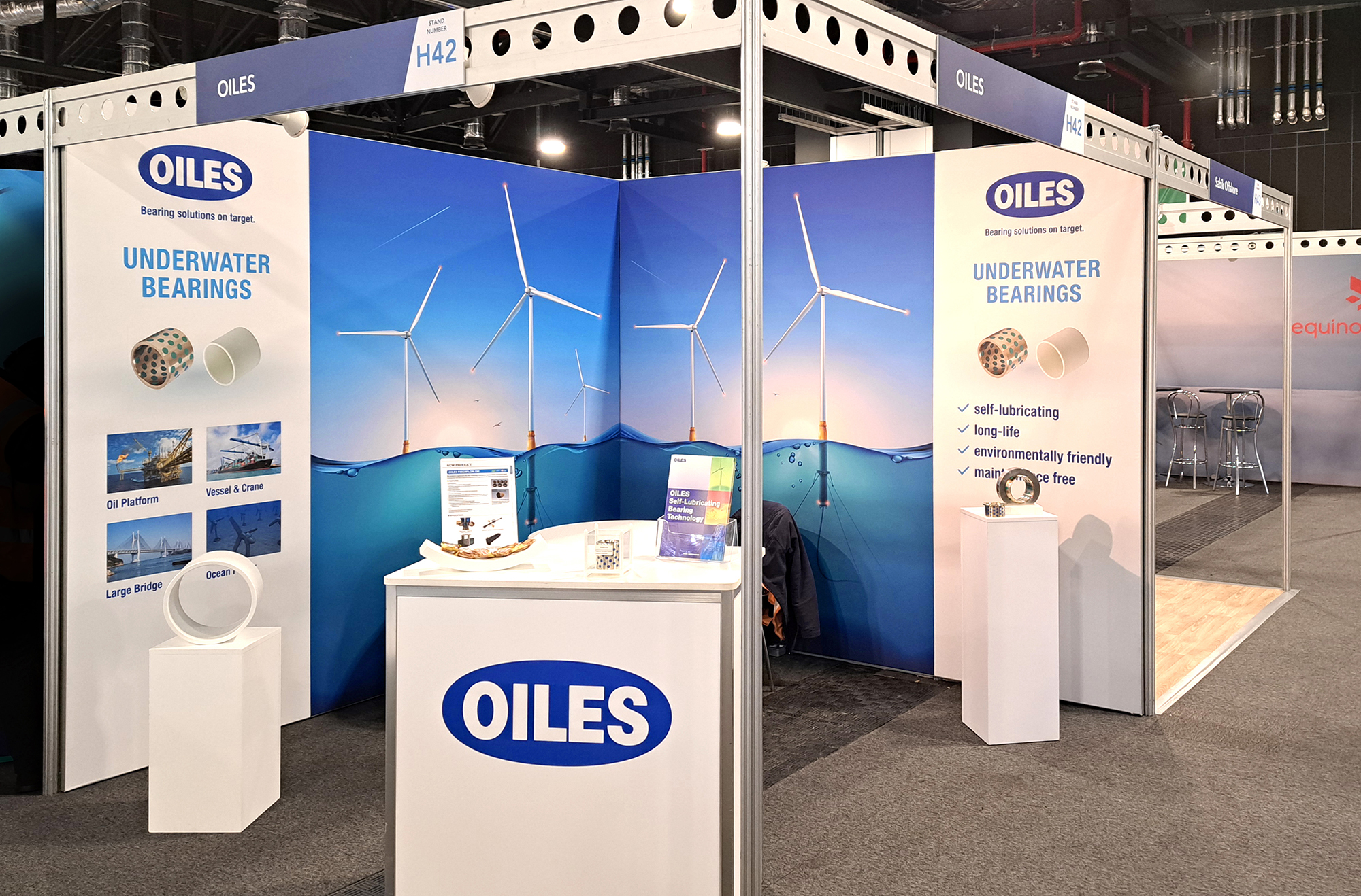 Messebanner für Unterwasserlager OILES Deutschland GmbH