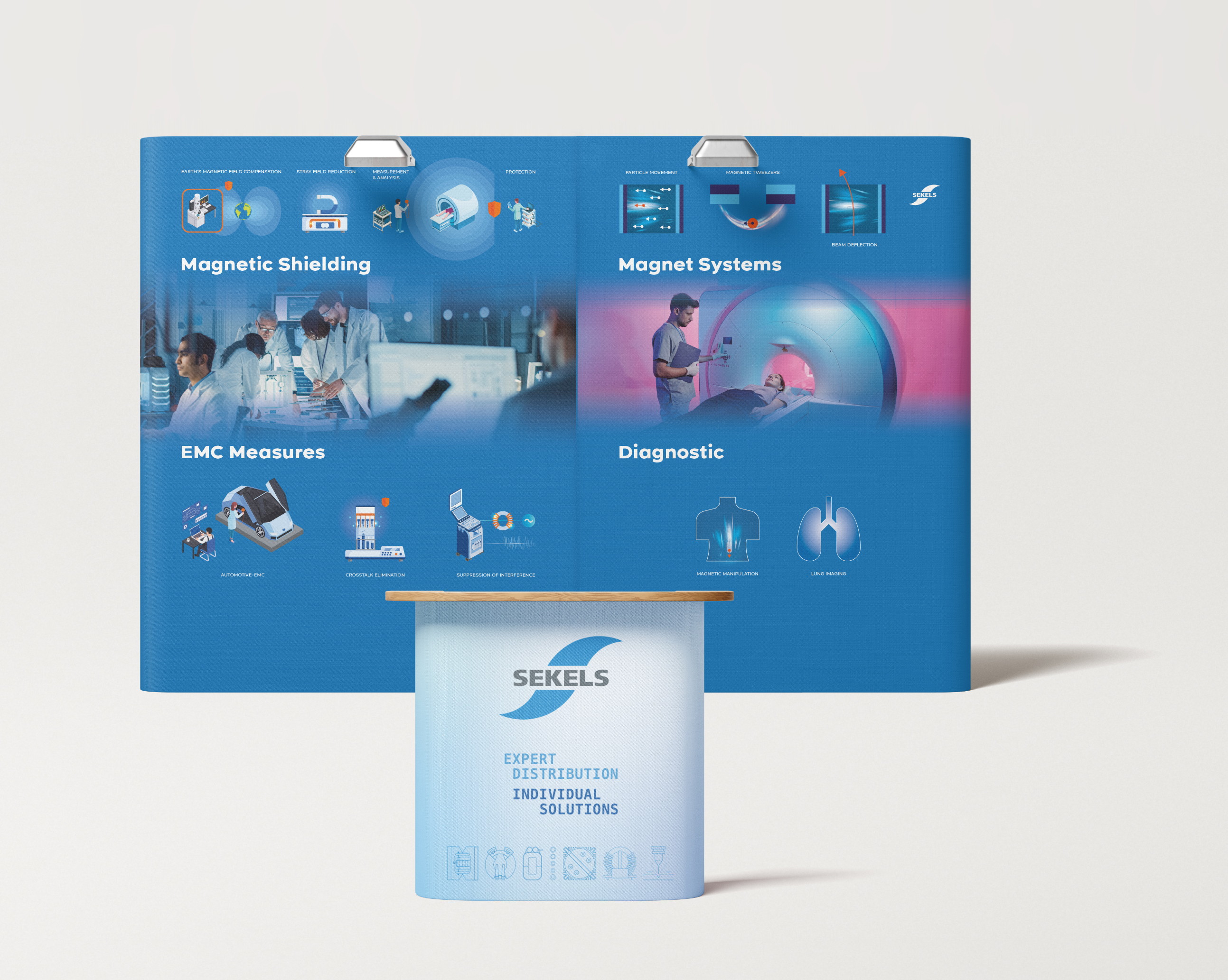 Mockup Messestand SEKELS Medizintechnik